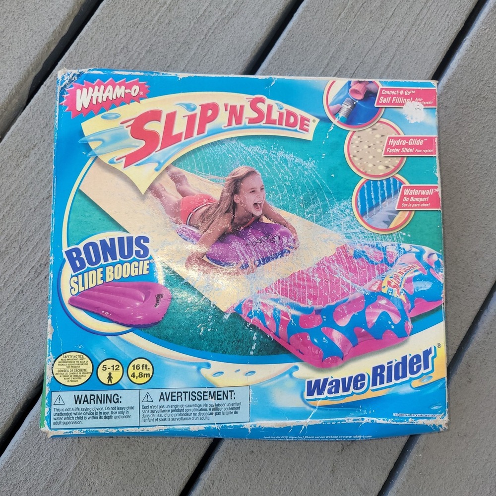 Wham-O Slip 'N Slide Wave Rider Water Slide 16 ft Bonus Slide Boogie NIB 2008